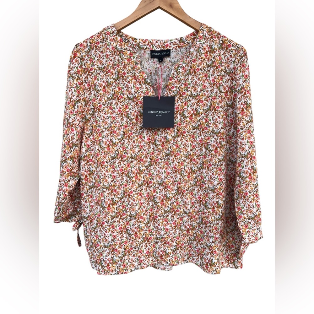 NWT Cynthia Rowley Woman’s Flowered Tunic Top - Size L